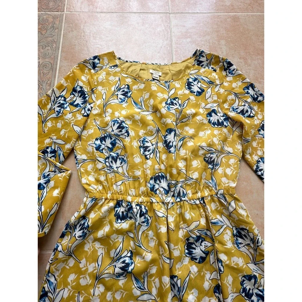 J. Crew Floral lined Long sleeve Dress‎ Size 4